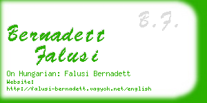 bernadett falusi business card